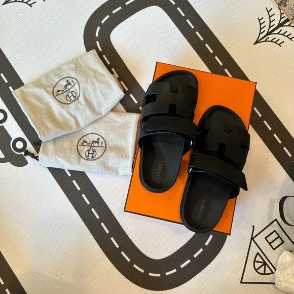Authentic Hermes Chypre sandals 36.5. new in box